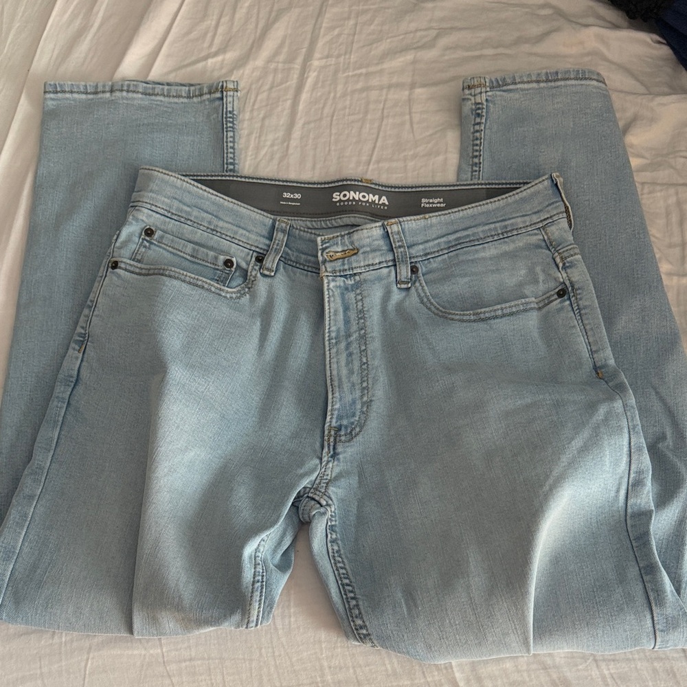 Sonoma Men's Relaxed Fit Light Blue Jeans